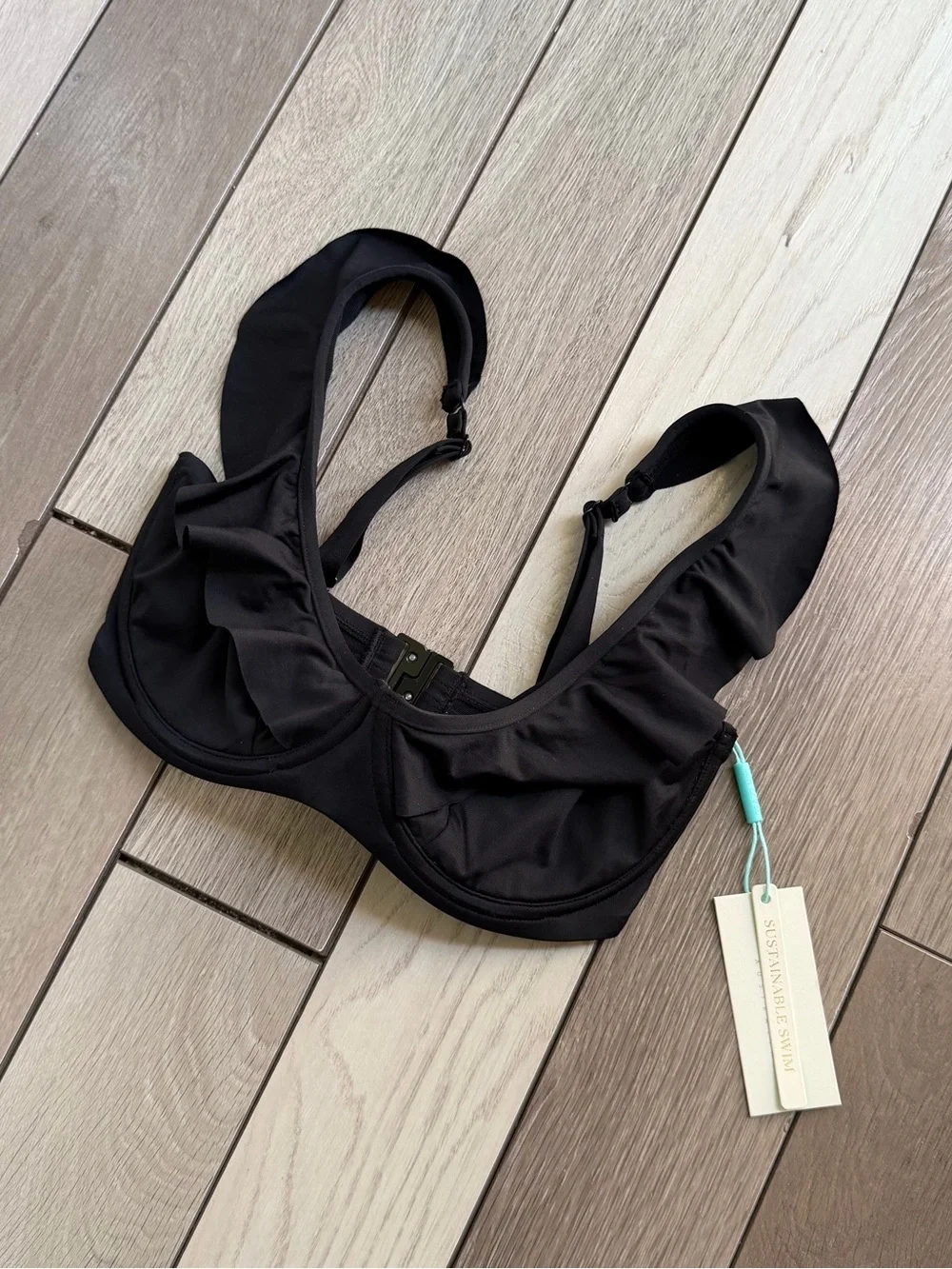 Sea Level Swimsuit F Cup Frill Underwire Bra Bikini Top